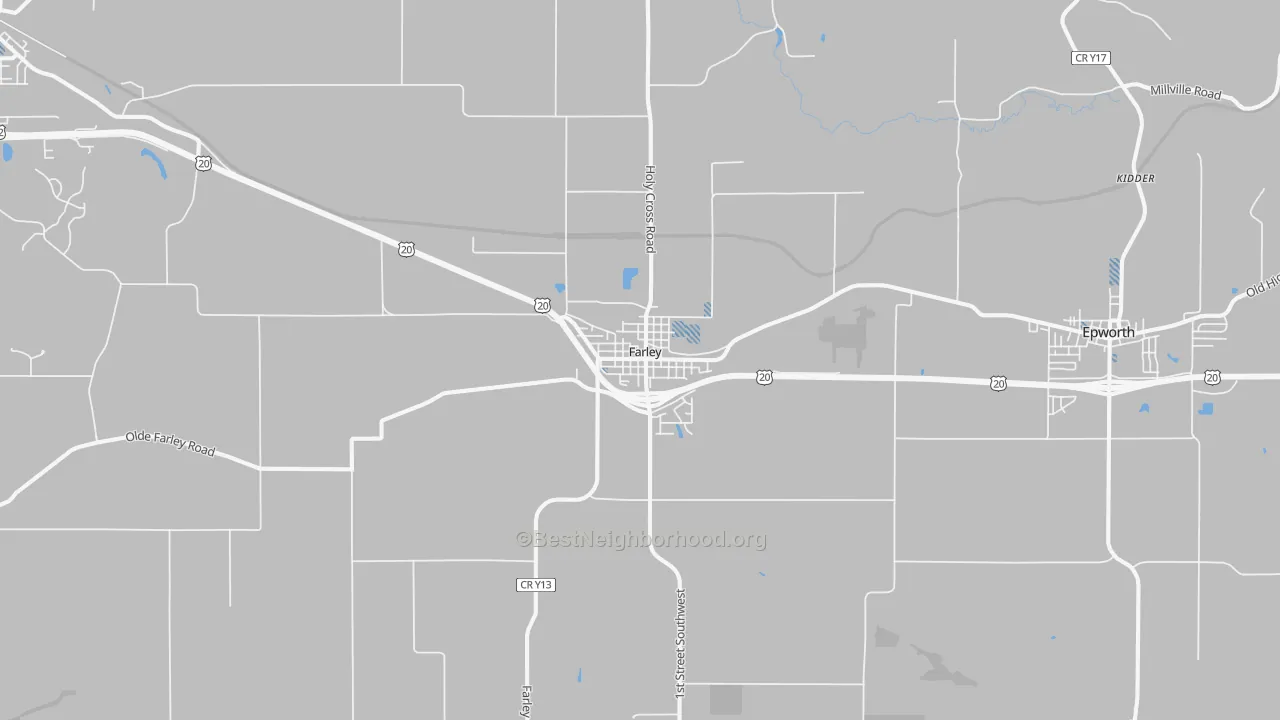 Transit Grade map of 52046, IA