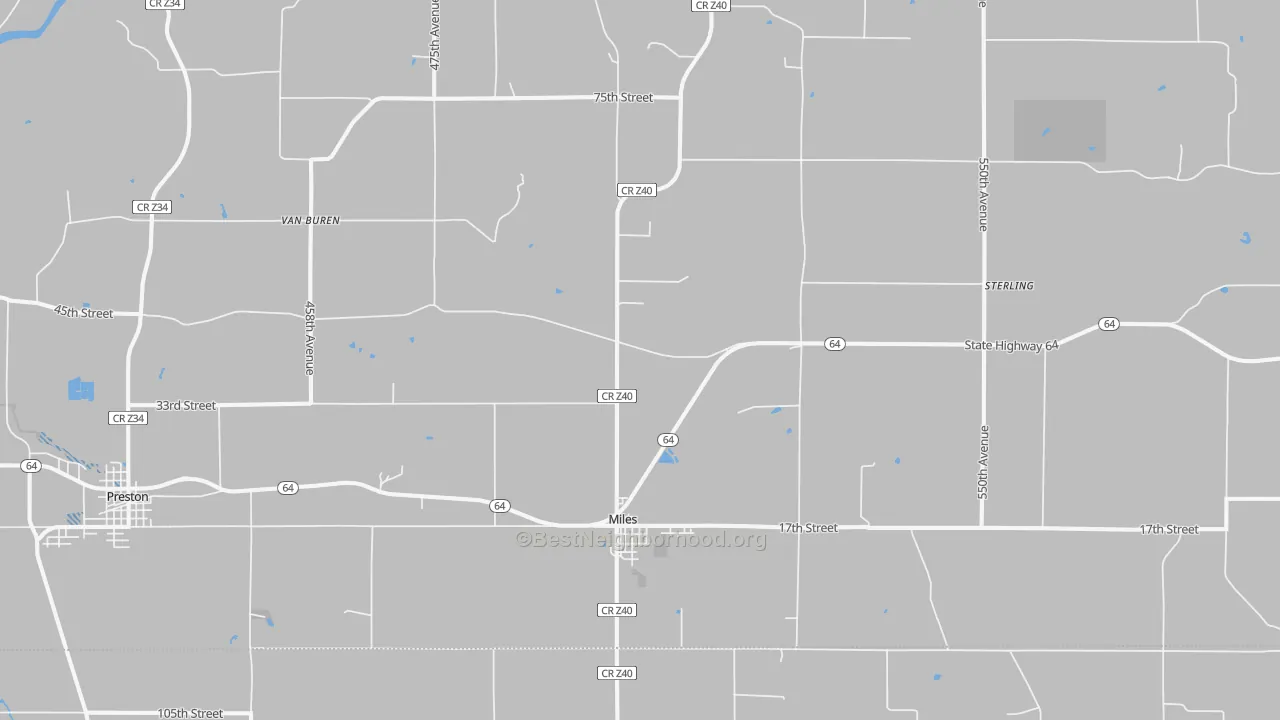 Transit Grade map of 52064, IA
