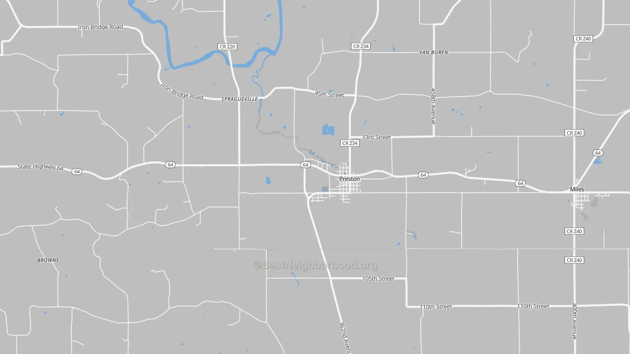 Transit Grade map of 52069, IA
