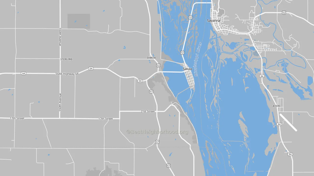 Transit Grade map of 52070, IA