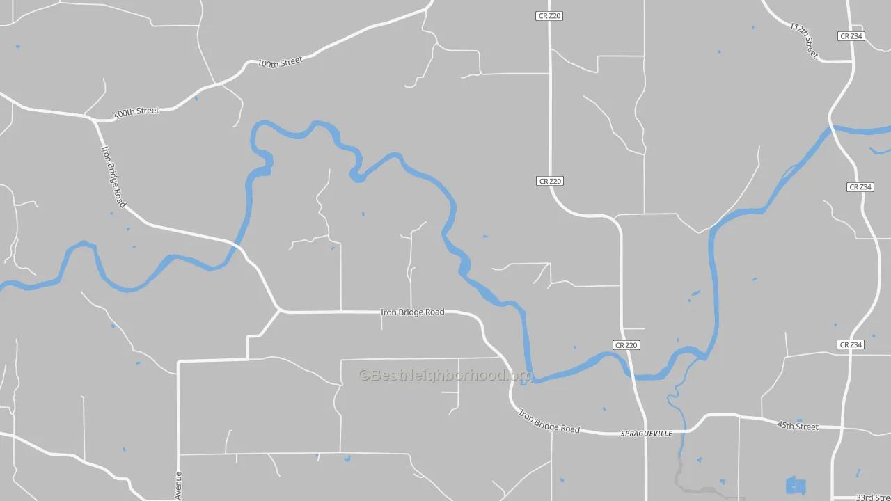 Transit Grade map of 52074, IA