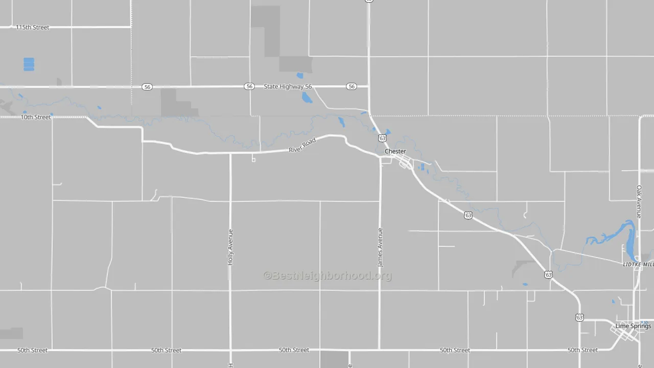 Transit Grade map of 52134, IA