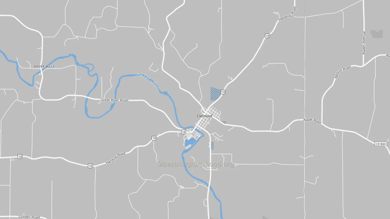 Transit Grade map of 52135, IA