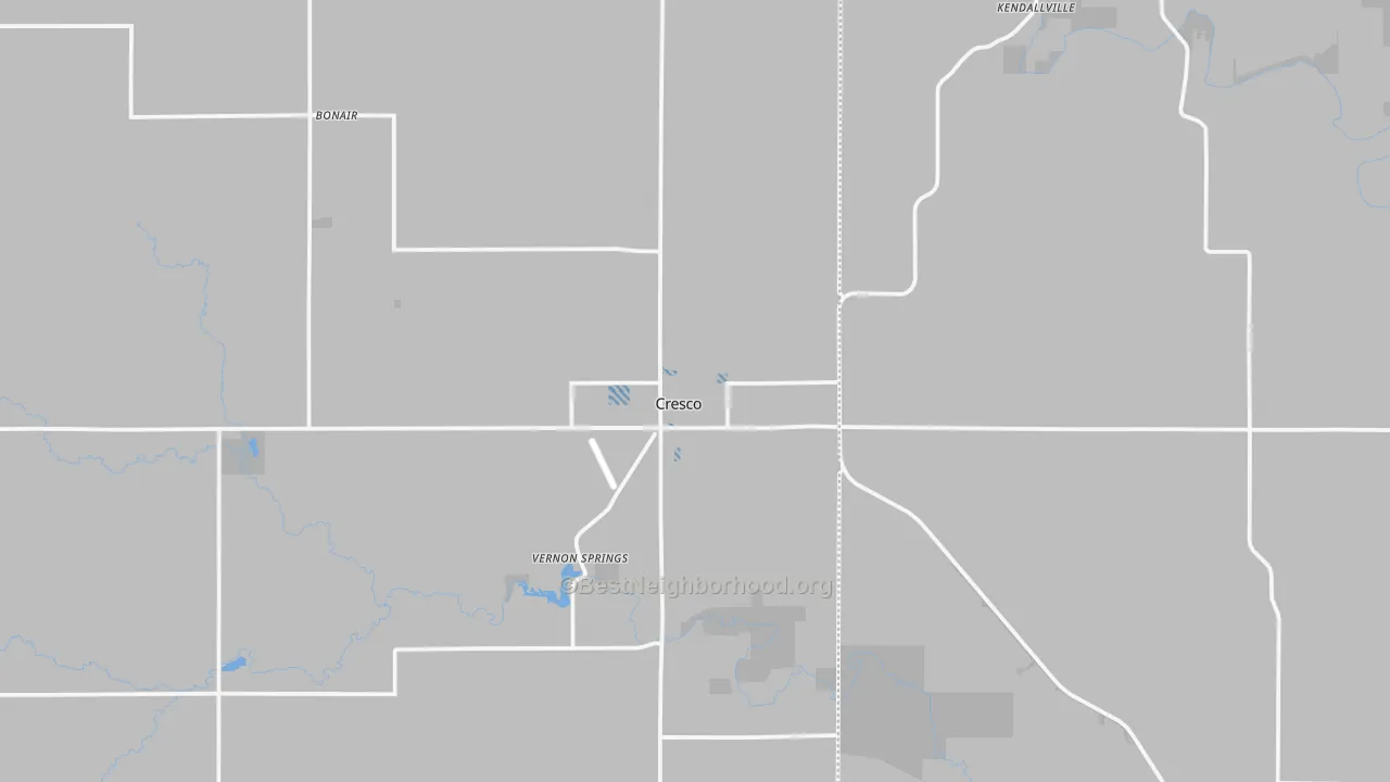 Transit Grade map of 52136, IA