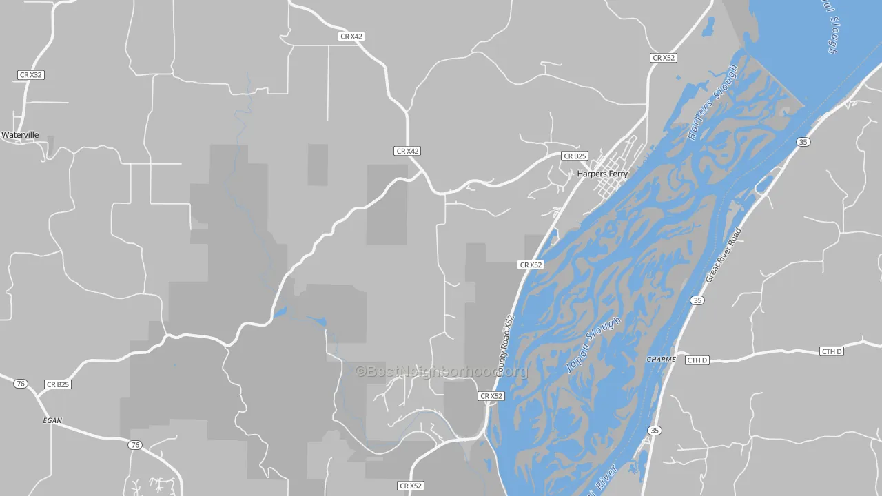 Transit Grade map of 52146, IA
