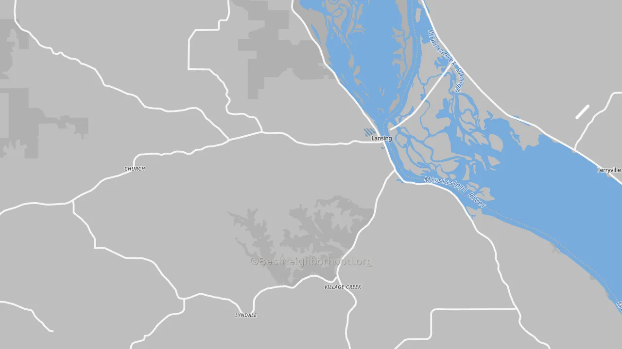 Transit Grade map of 52151, IA