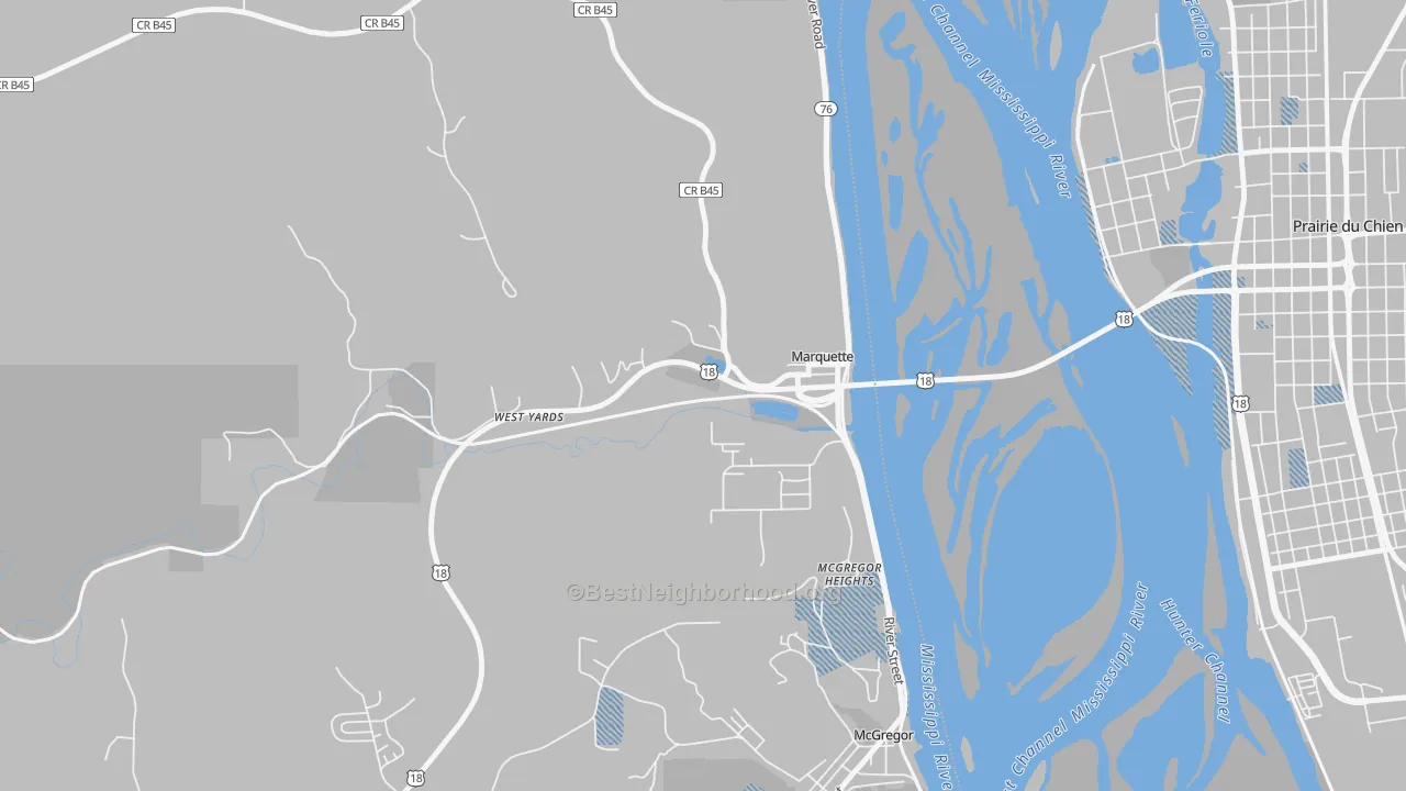 Transit Grade map of 52158, IA