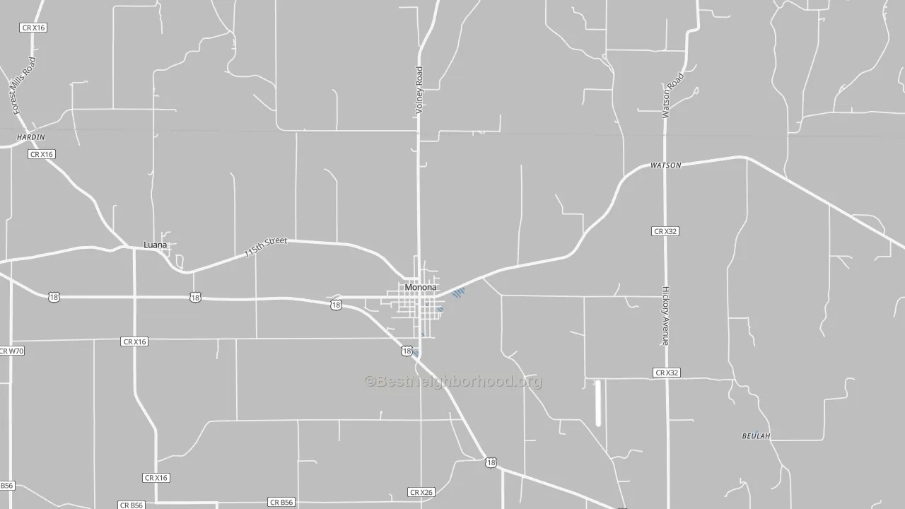 Transit Grade map of 52159, IA