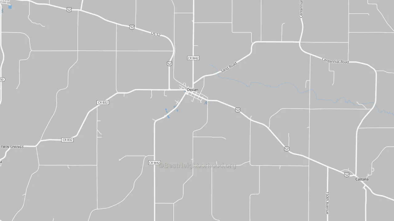 Transit Grade map of 52161, IA