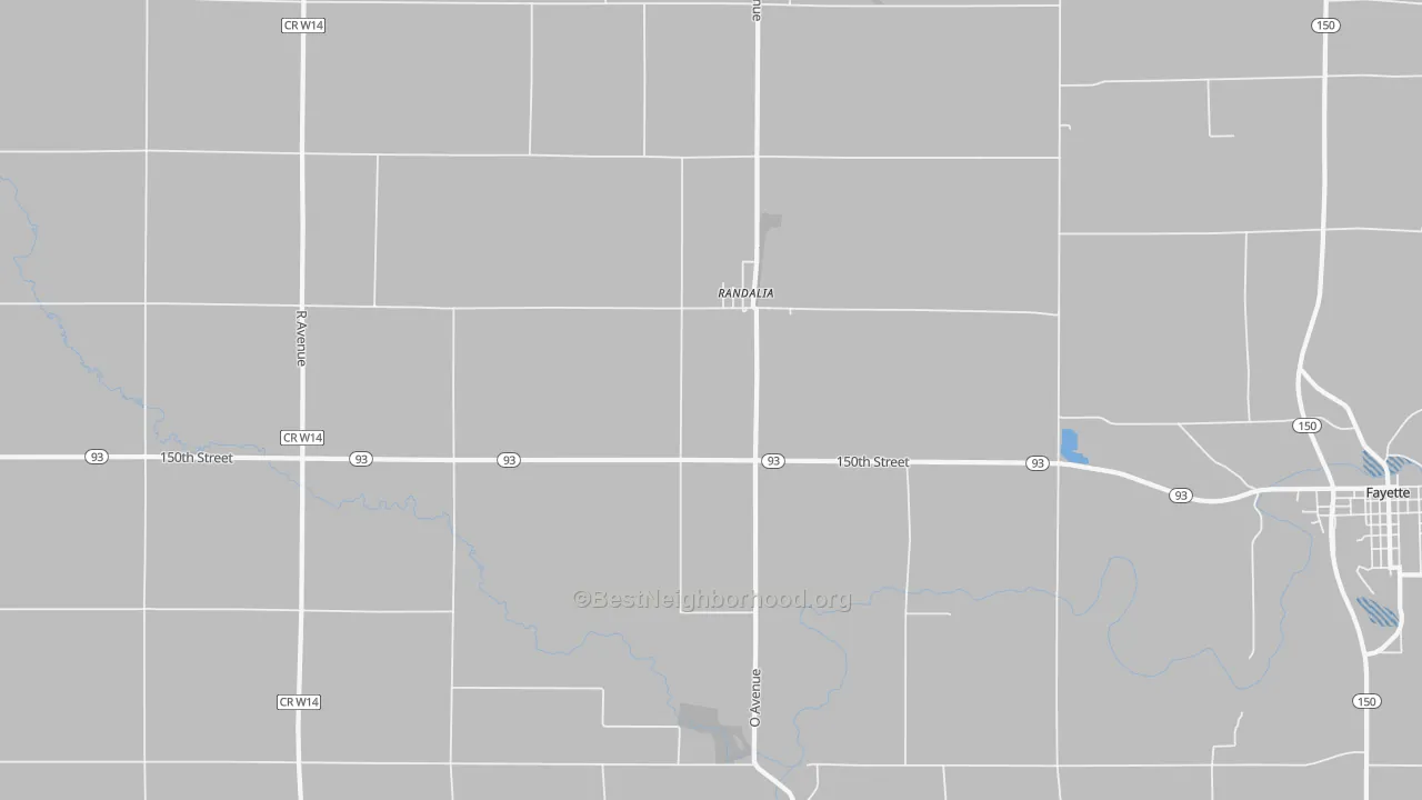 Transit Grade map of 52164, IA