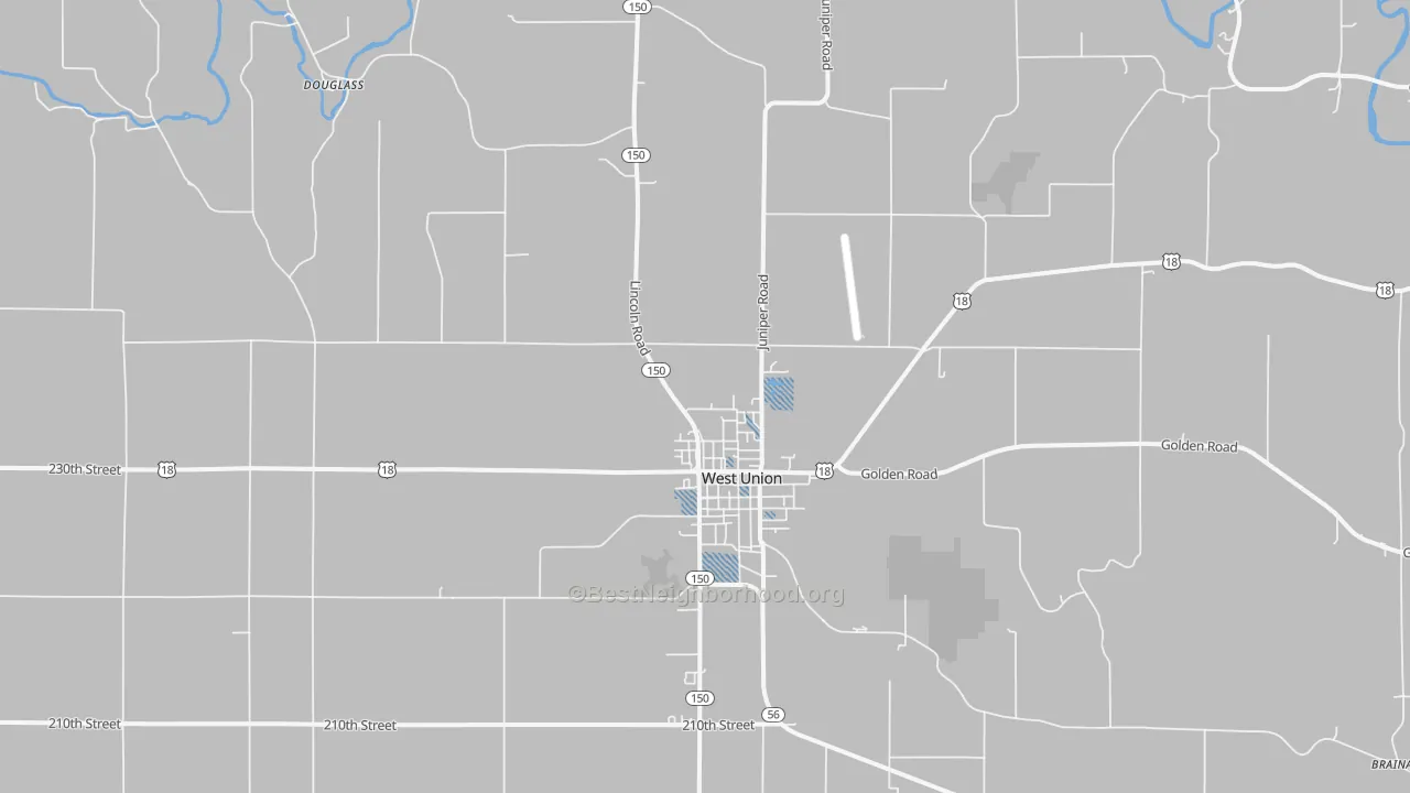Transit Grade map of 52175, IA