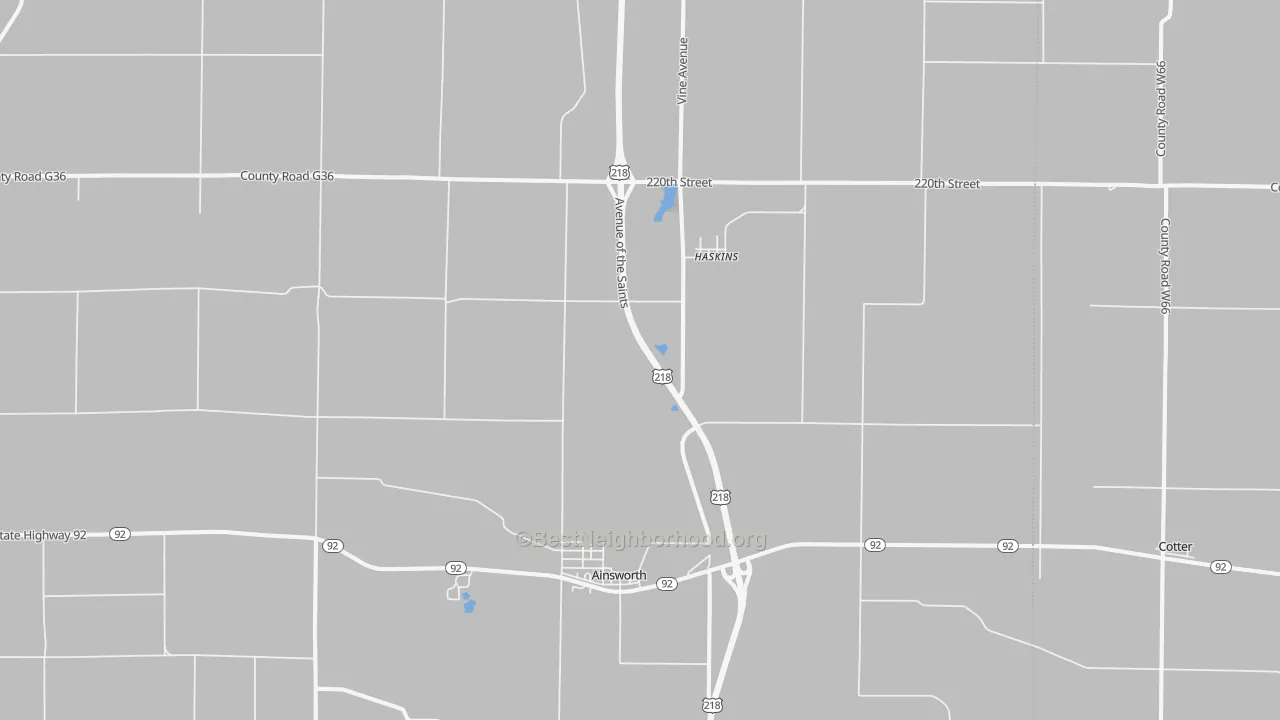 Transit Grade map of 52201, IA