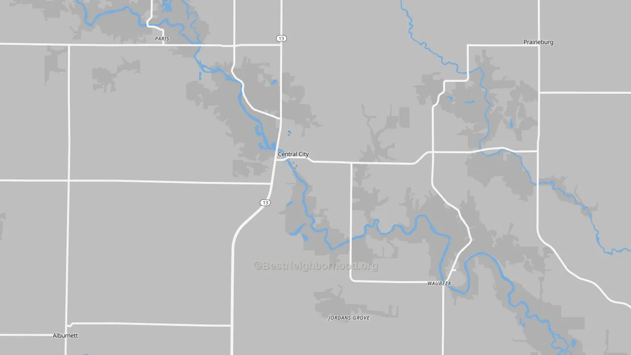 Transit Grade map of 52214, IA