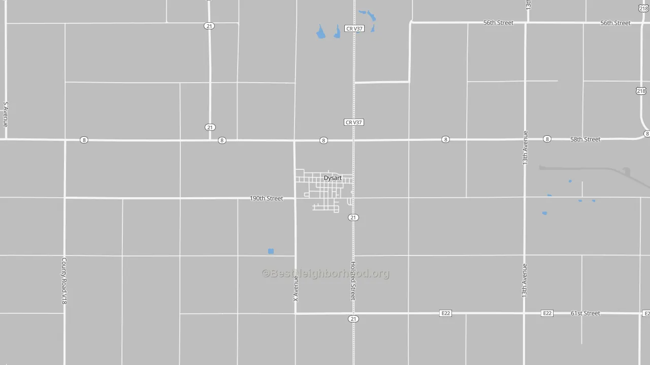 Transit Grade map of 52224, IA