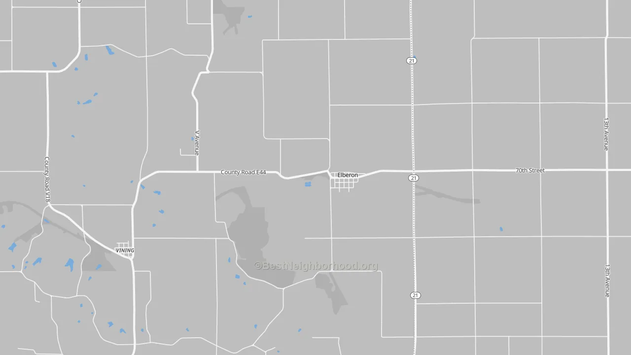 Transit Grade map of 52225, IA