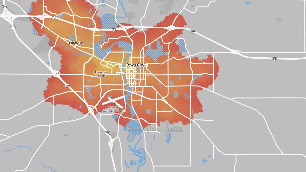 Transit Grade map of 52240, IA