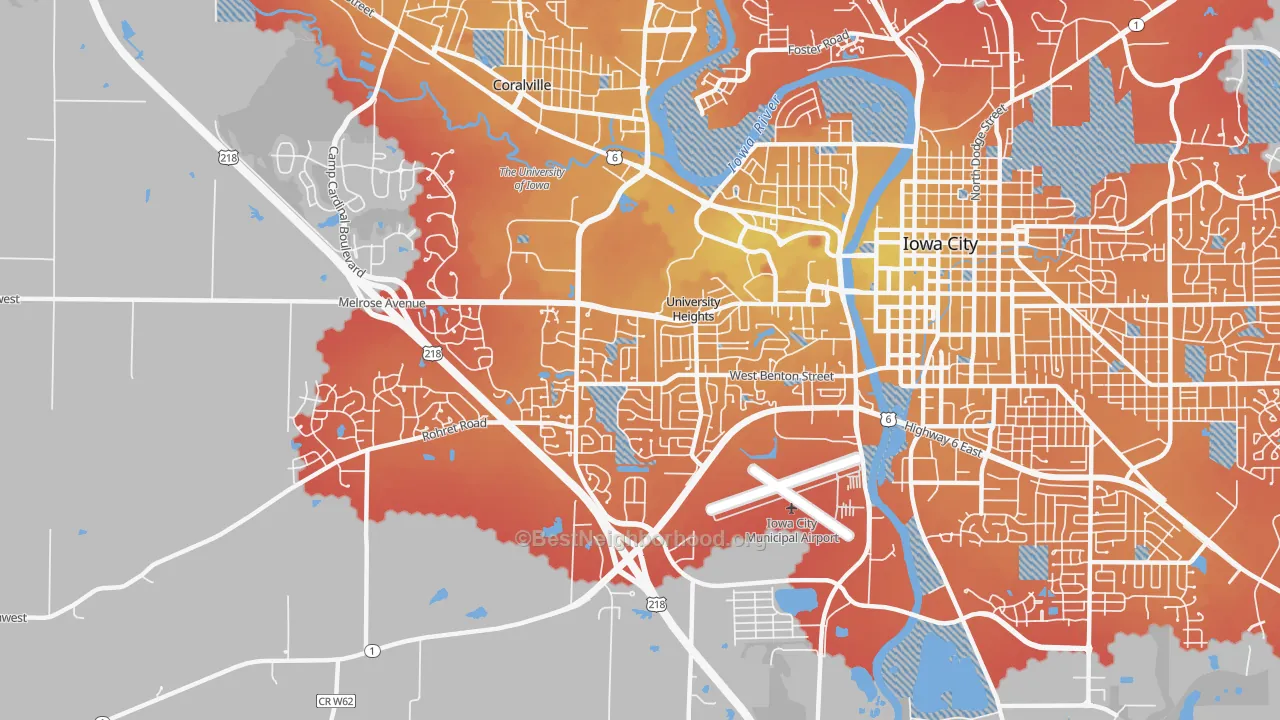 Transit Grade map of 52246, IA