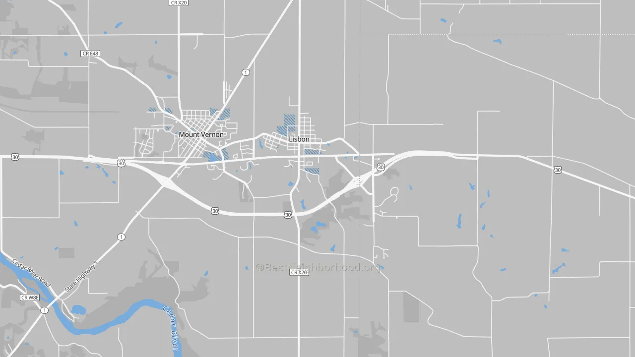 Transit Grade map of 52253, IA