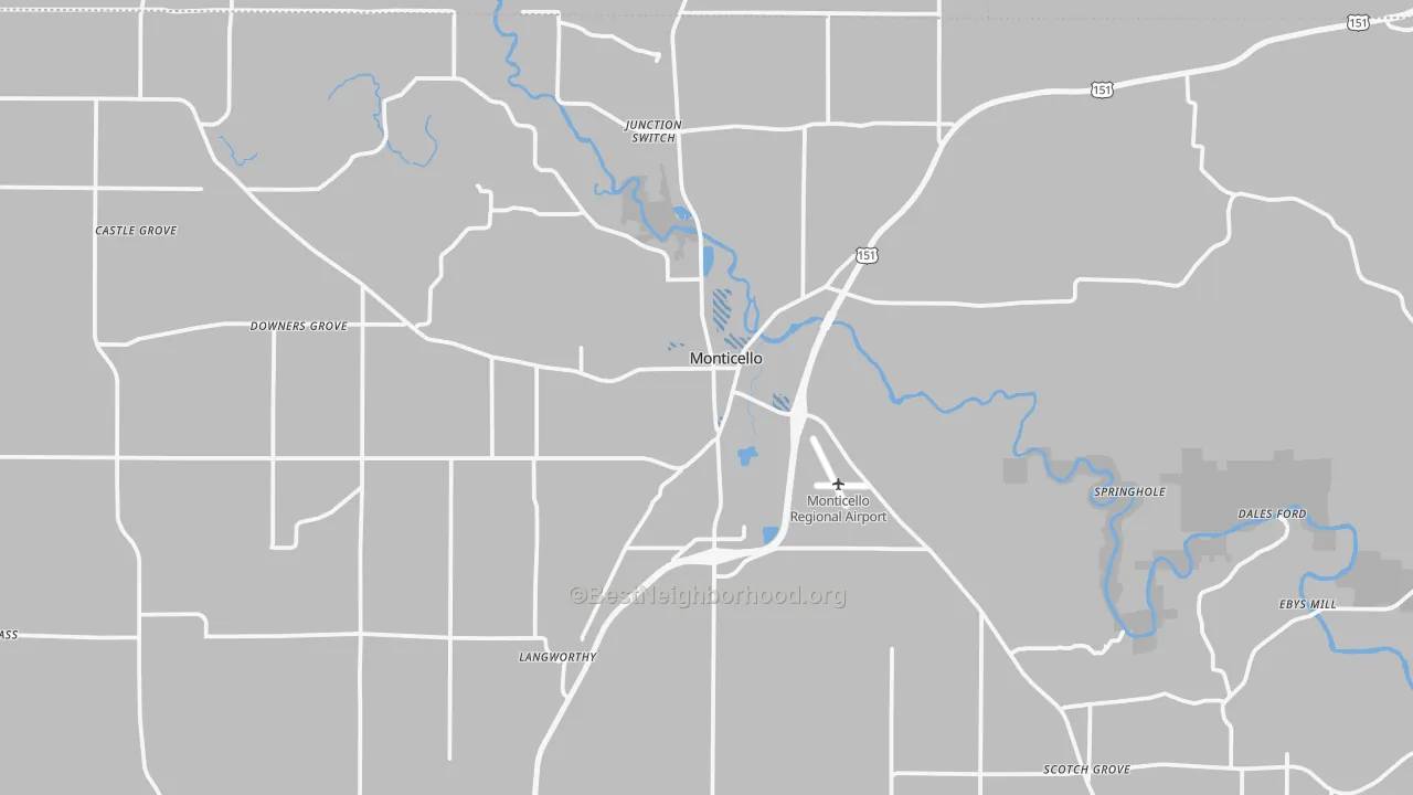 Transit Grade map of 52310, IA