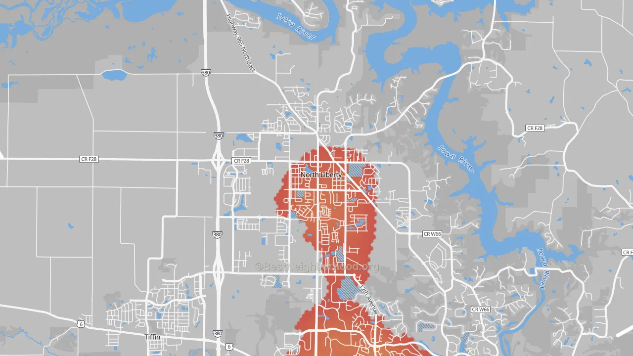 Transit Grade map of 52317, IA
