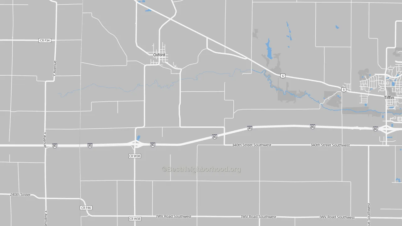 Transit Grade map of 52322, IA