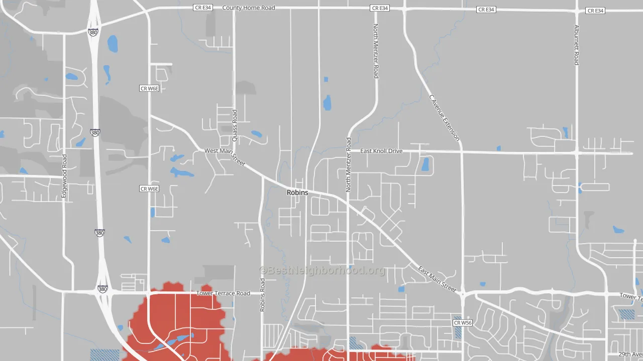 Transit Grade map of 52328, IA
