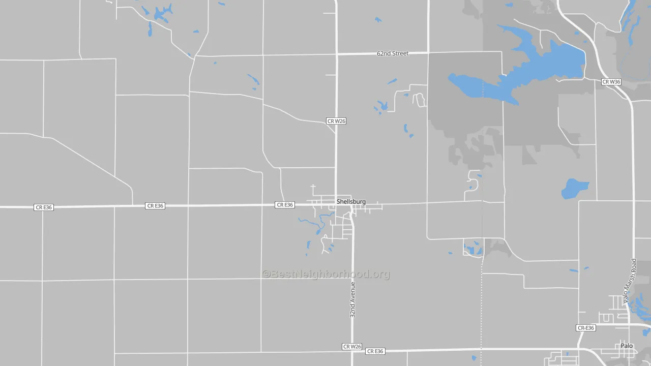 Transit Grade map of 52332, IA