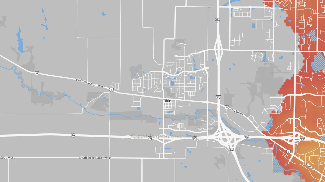 Transit Grade map of 52340, IA