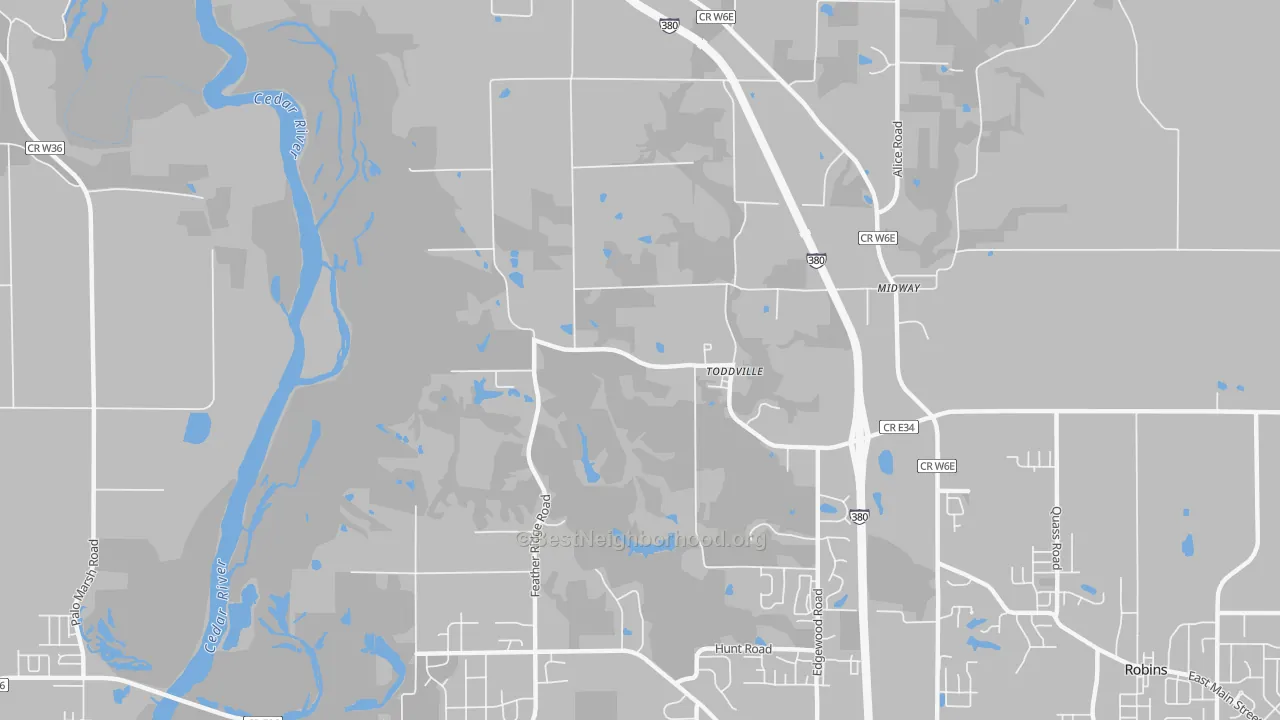 Transit Grade map of 52341, IA