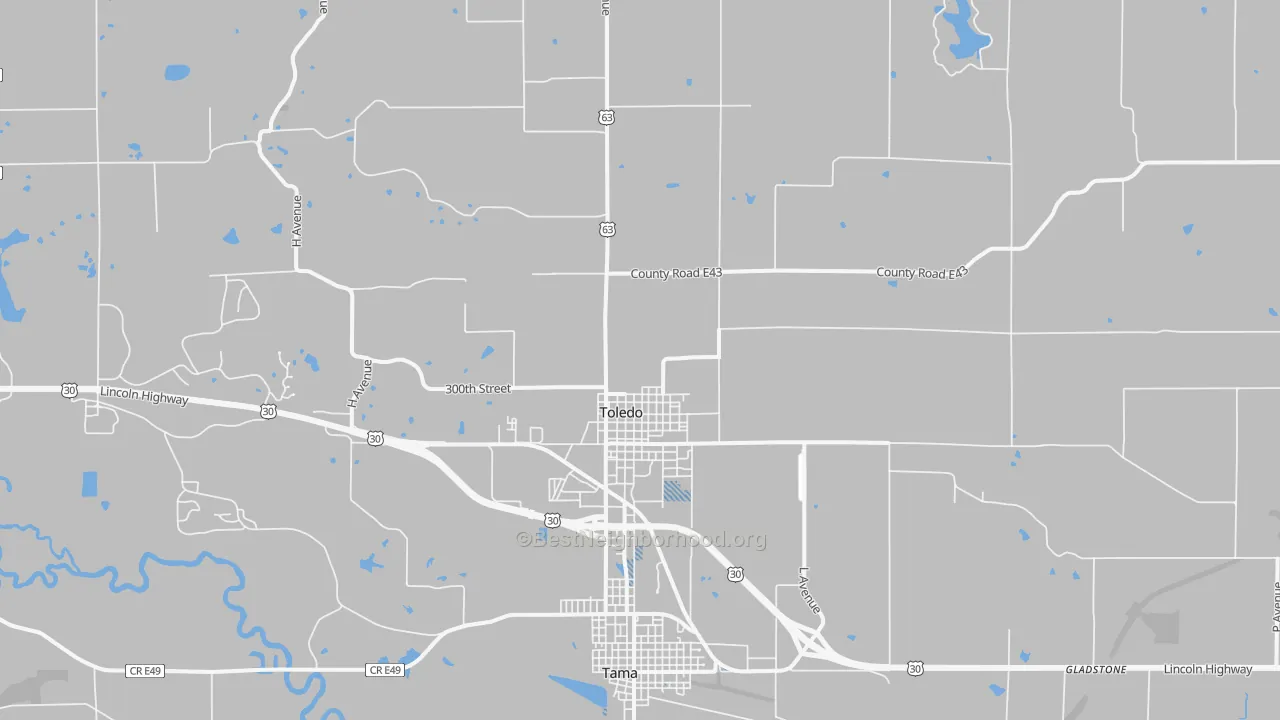 Transit Grade map of 52342, IA