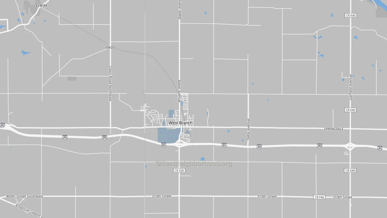 Transit Grade map of 52358, IA