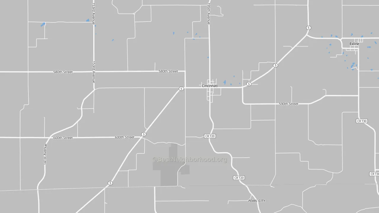 Transit Grade map of 52549, IA
