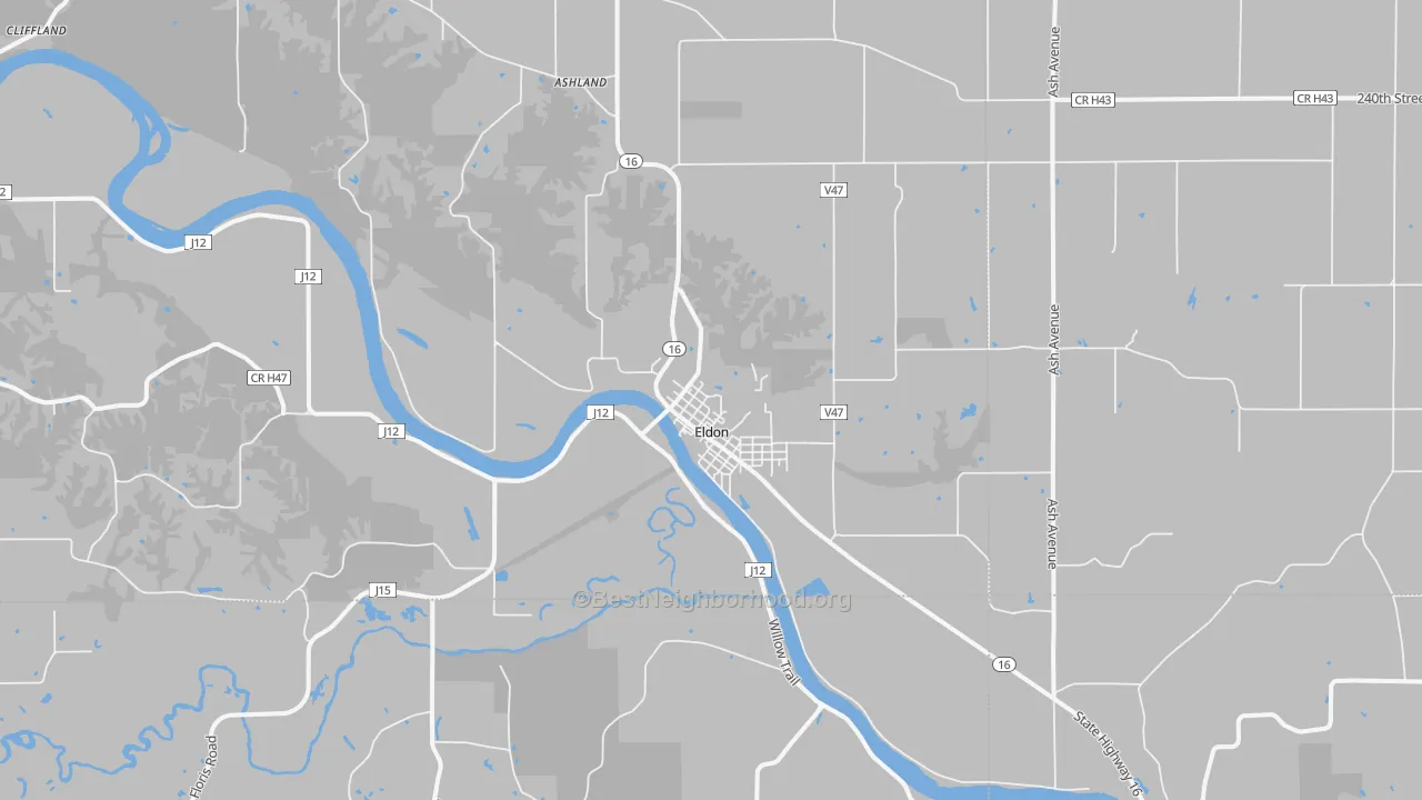 Transit Grade map of 52554, IA