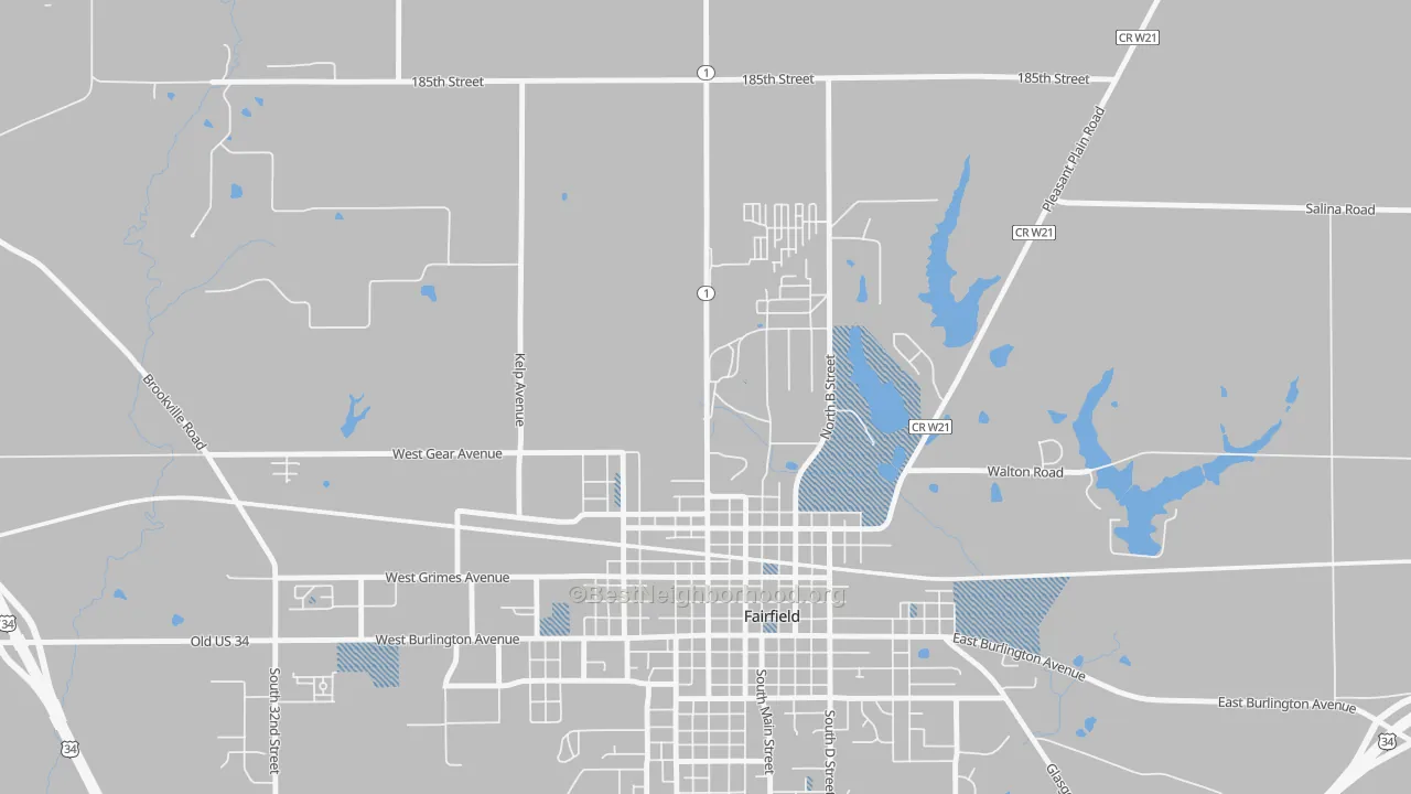 Transit Grade map of 52557, IA