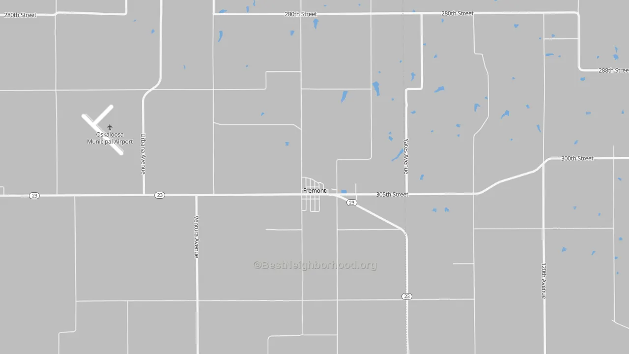 Transit Grade map of 52561, IA