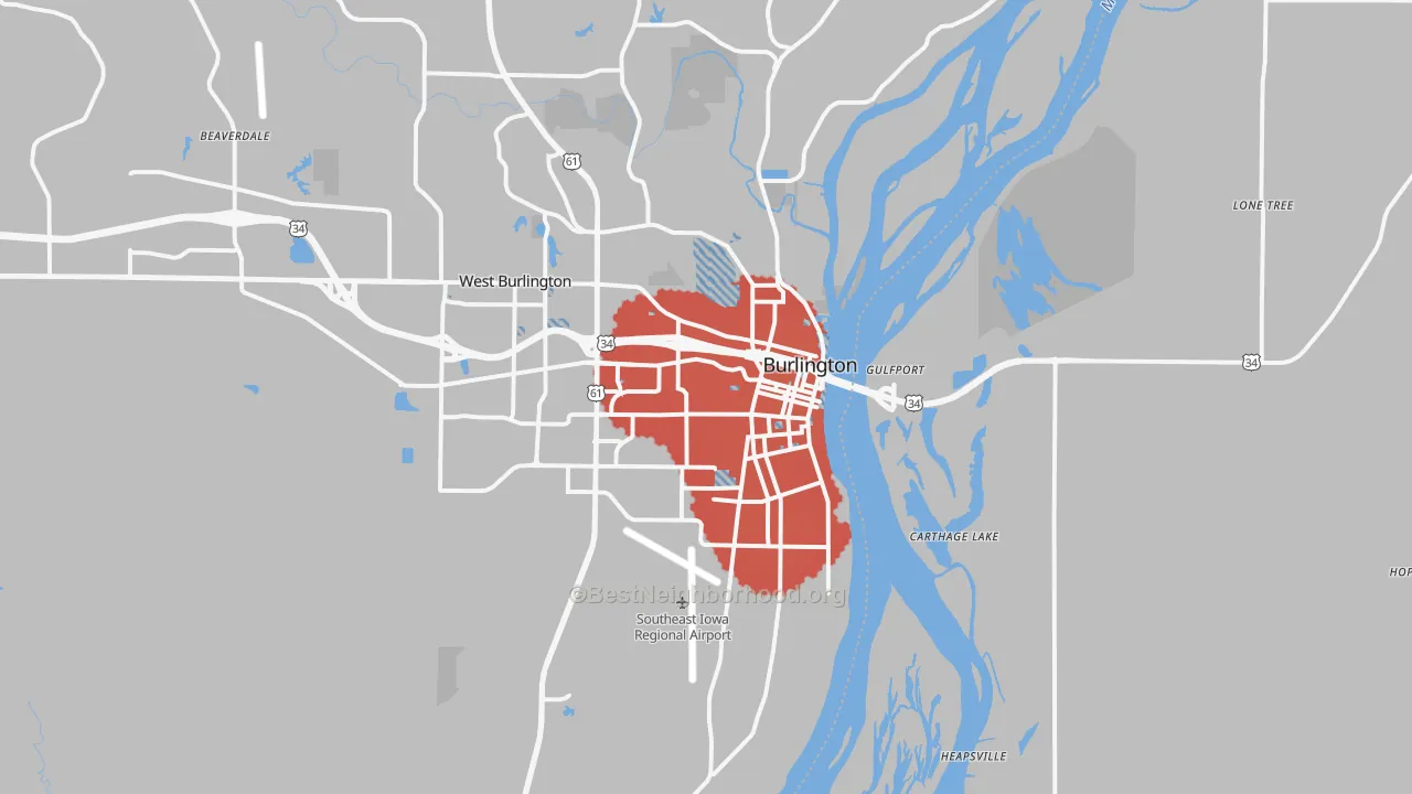 Transit Grade map of 52601, IA