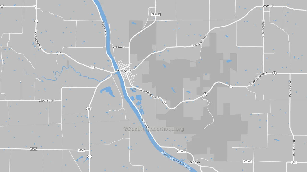 Transit Grade map of 52626, IA