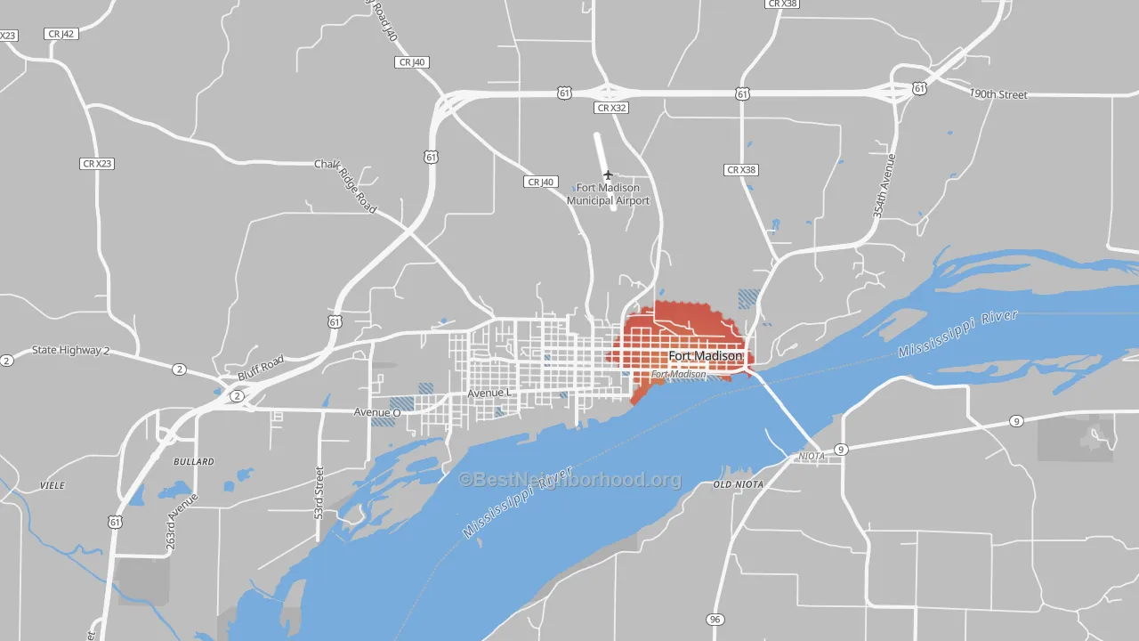 Transit Grade map of 52627, IA