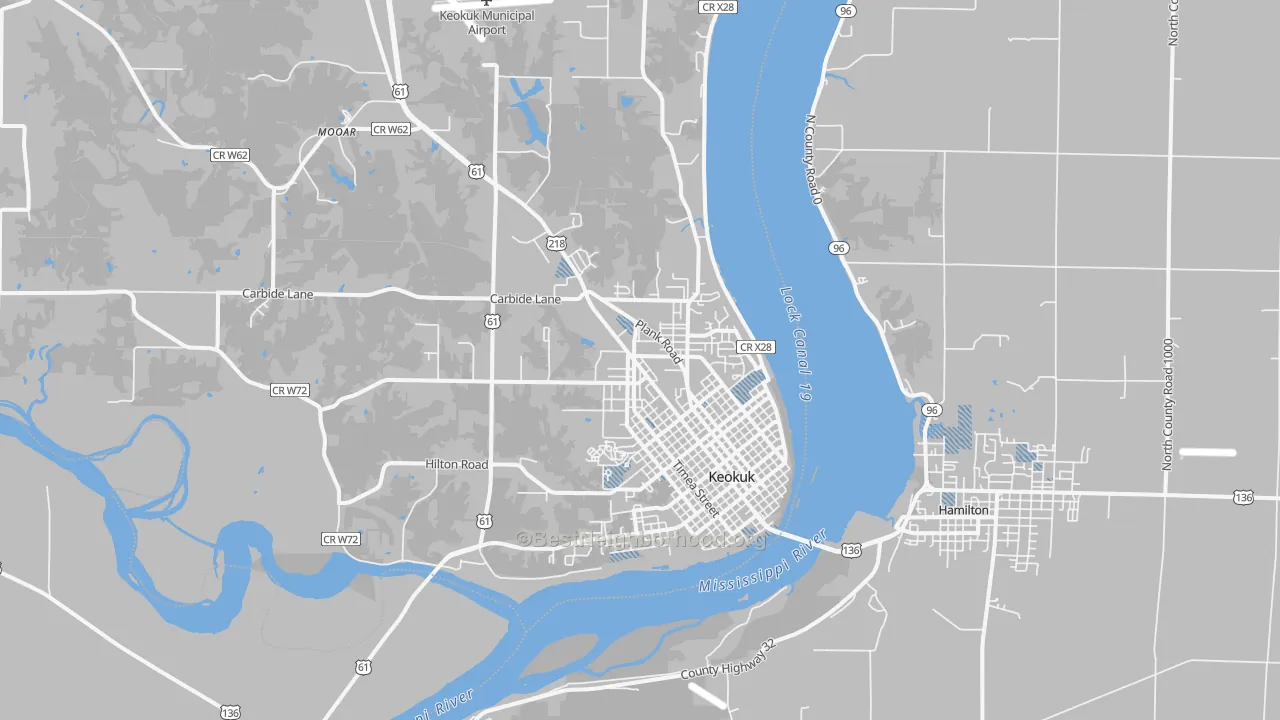 Transit Grade map of 52632, IA