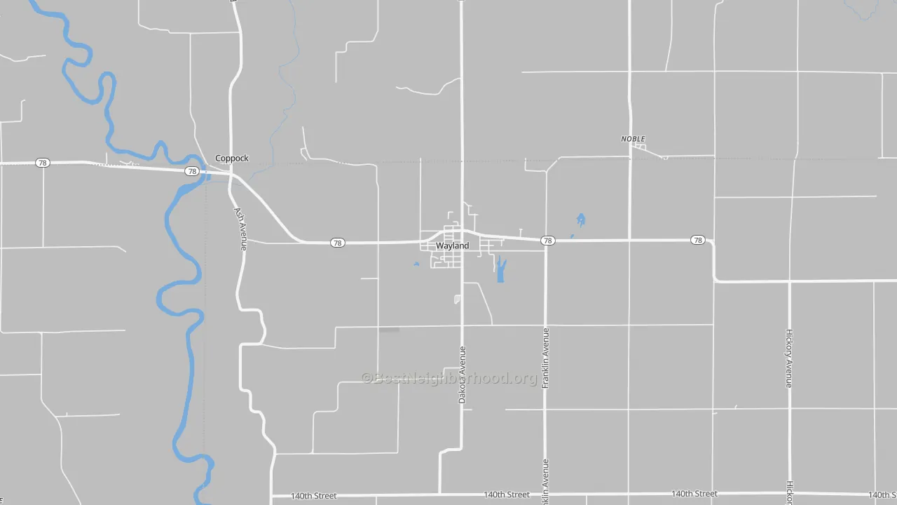 Transit Grade map of 52654, IA