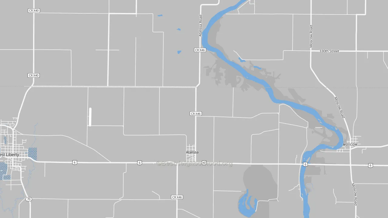 Transit Grade map of 52720, IA