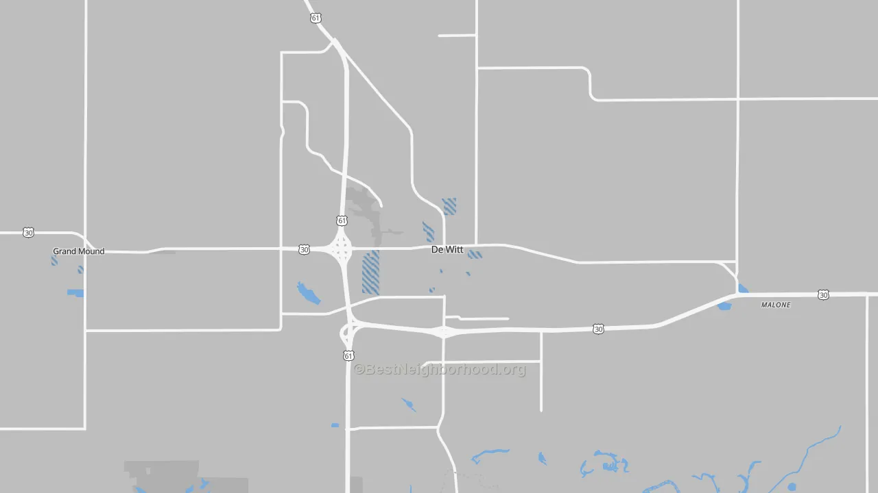 Transit Grade map of 52742, IA