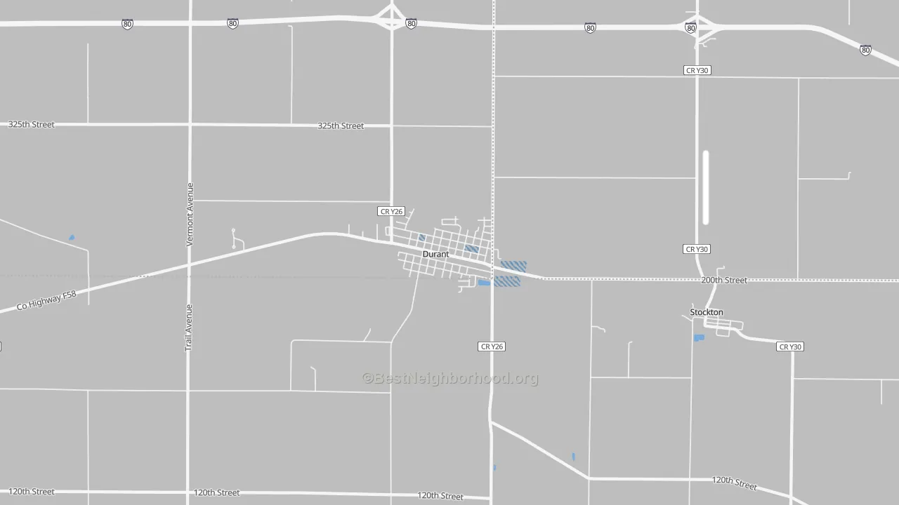 Transit Grade map of 52747, IA