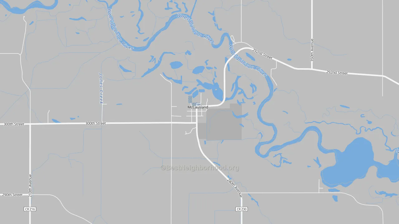 Transit Grade map of 52758, IA