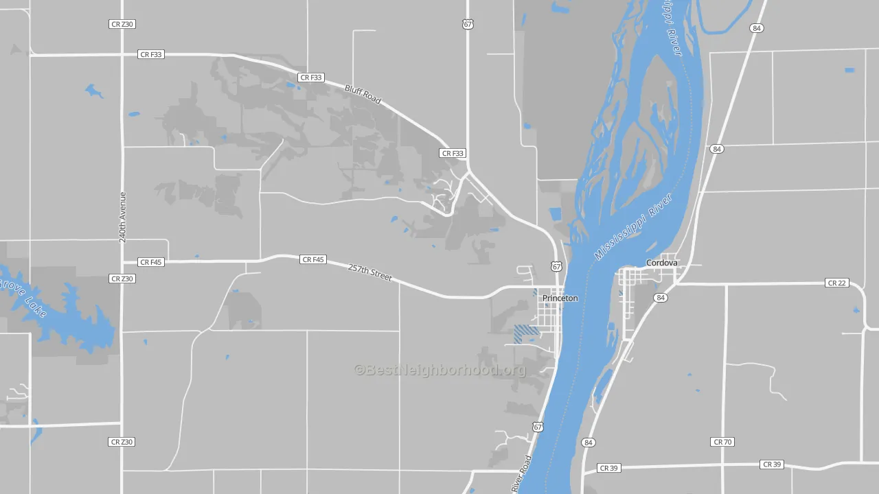 Transit Grade map of 52768, IA