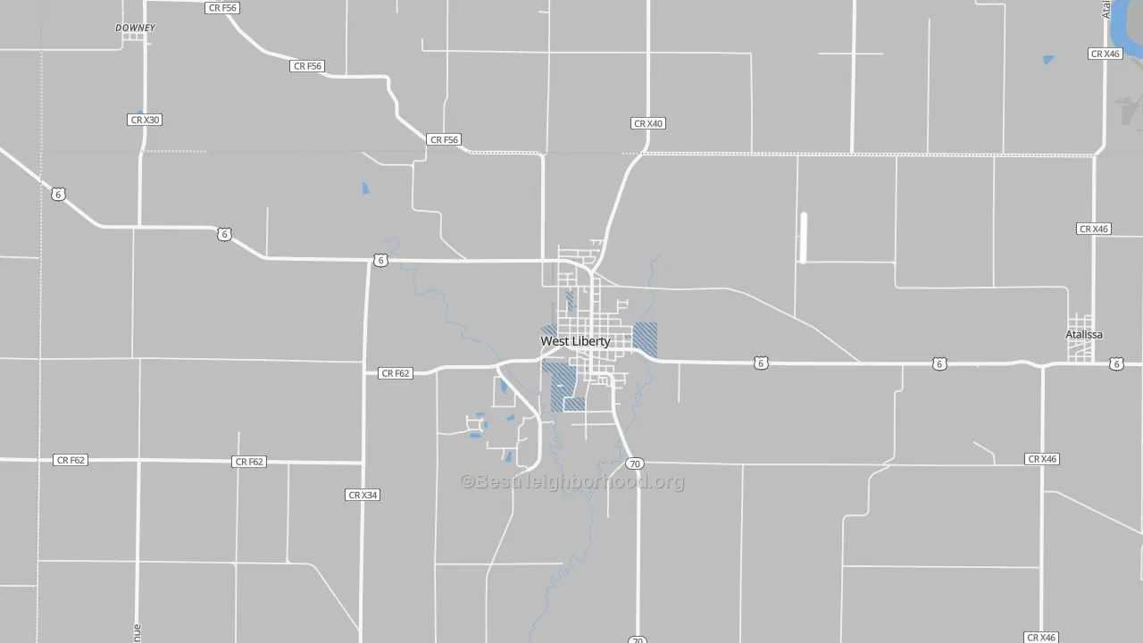 Transit Grade map of 52776, IA