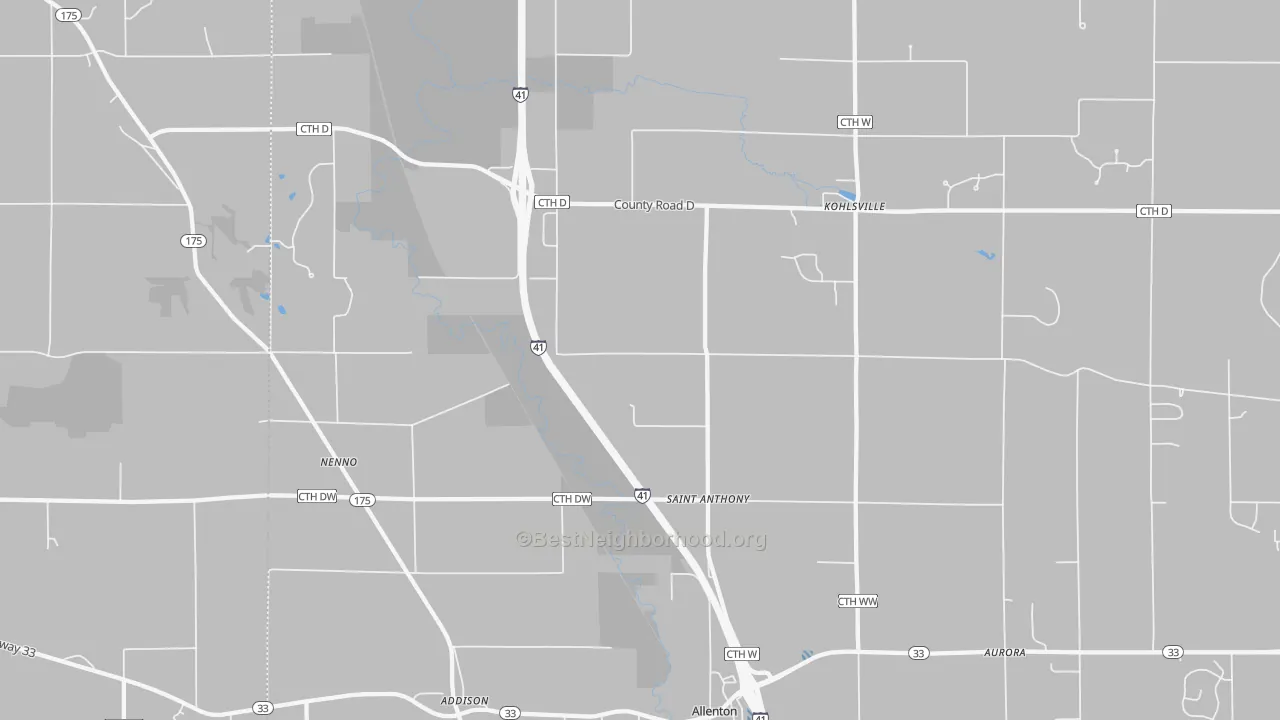 Transit Grade map of 53002, WI