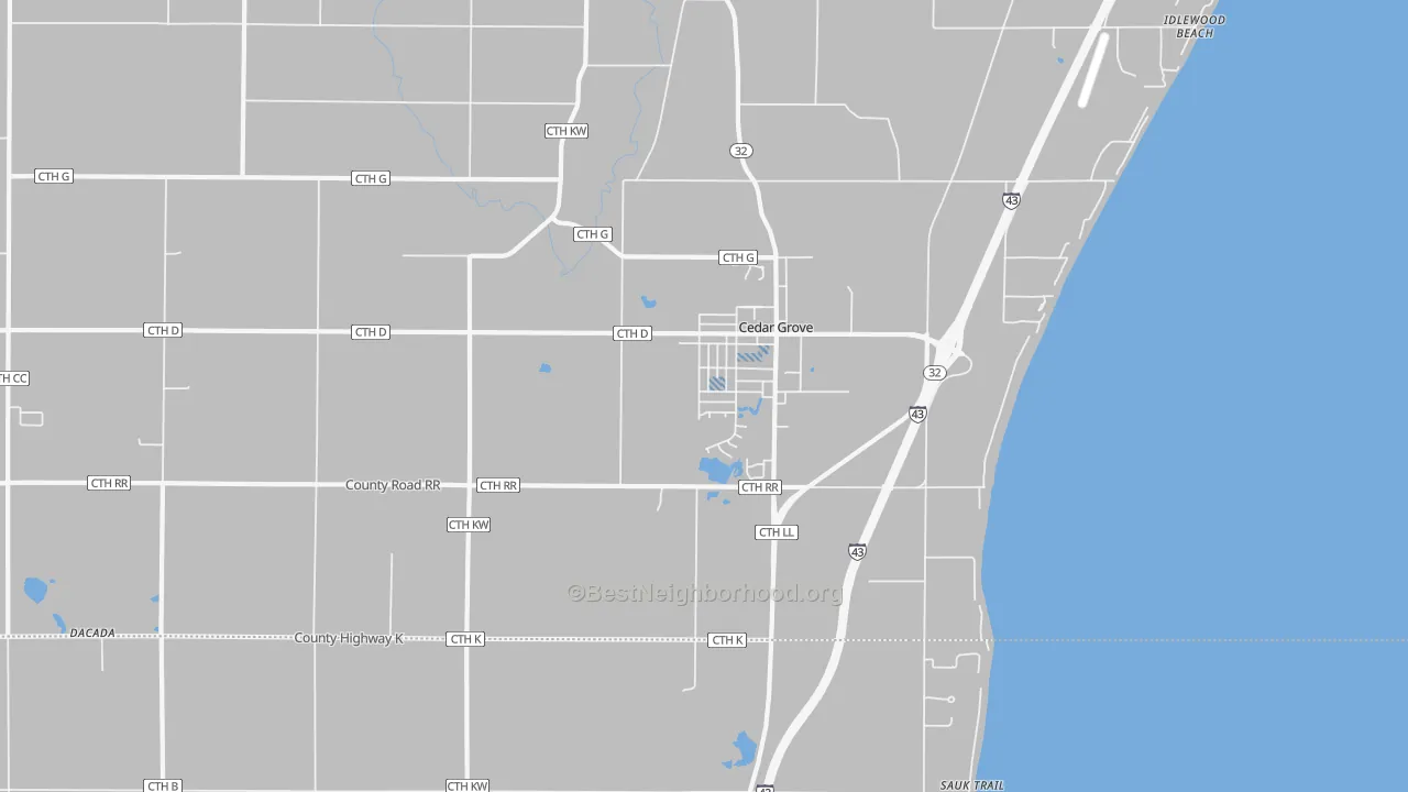 Transit Grade map of 53013, WI