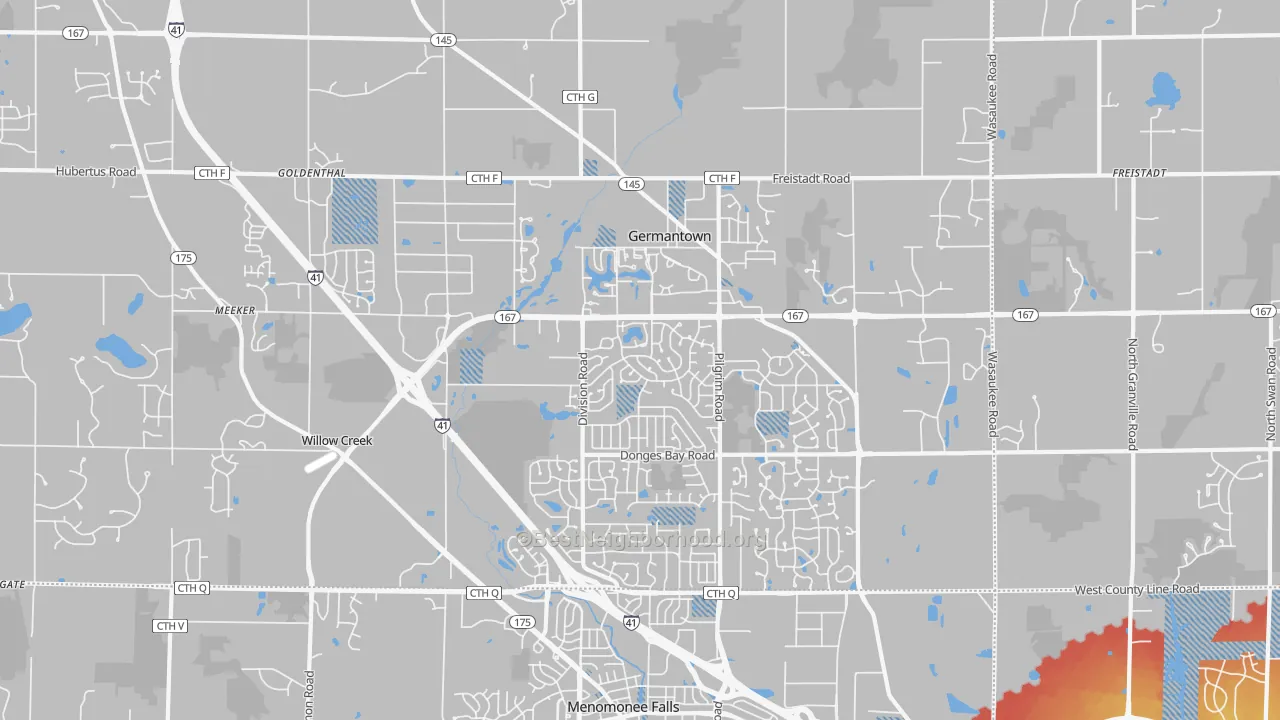 Transit Grade map of 53022, WI