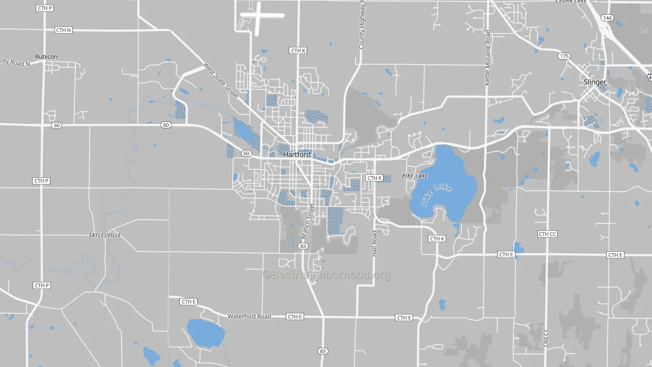 Transit Grade map of 53027, WI